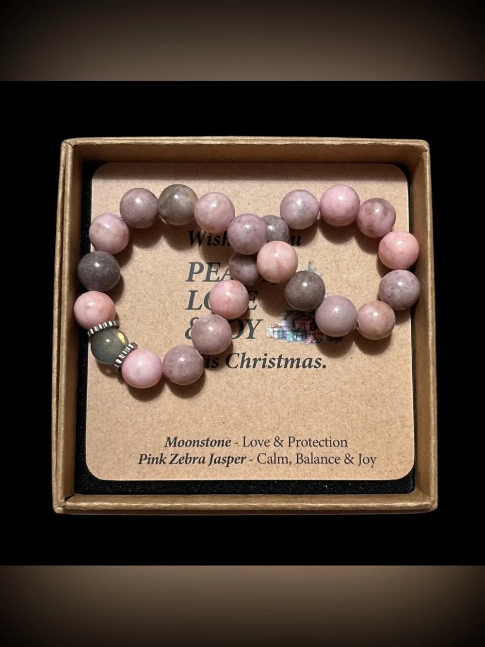 Pink Rhodonite Beaded Bracelet - Women’s Gemstone Bracelet